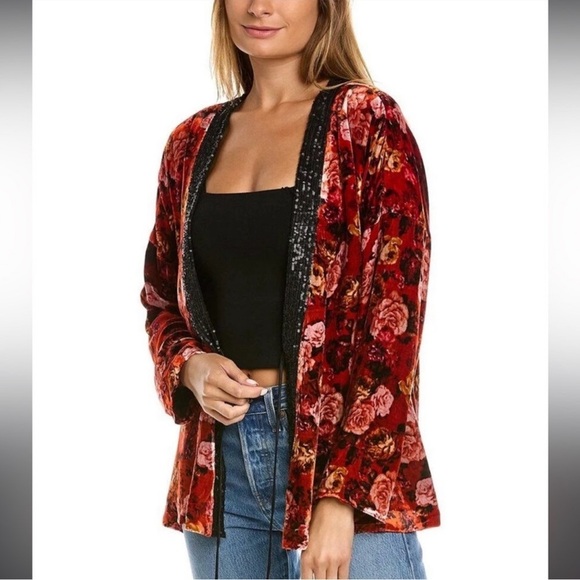 Johnny Was Tops - Johnny Was Jade Billie Short Kimono
Jacket Top Red